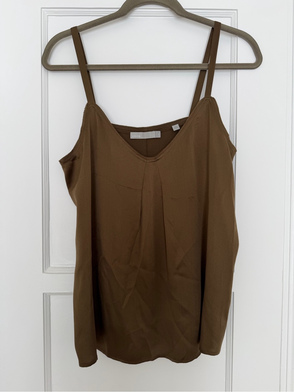Vince Silk Cami with Front Pleat Detail - Size M